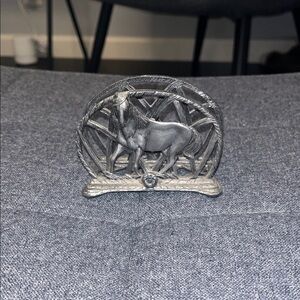 Mettle Pewter Silver Geometric Napkin Holder